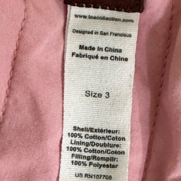 Tea sz 3  Girl toddler sz vest in a red cotton with pink lining   Ruffle sleeve - Picture 12 of 12